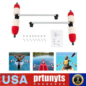 Fit Marine Boat Kayak Canoe PVC Stabilizer System Pair 2x Outrigger Arms Fishing - Picture 1 of 15