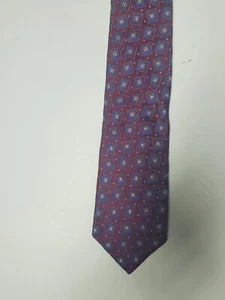 ROBERT TALBOTT Parisian Platinum Mens Handsewn Silk Necktie Tie Burgundy 60" - Picture 1 of 7