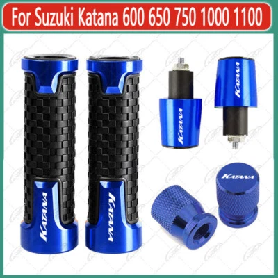 Handlebar Grip Handle Bar End Cap Tire Valve For Suzuki Katana 600 650 750 1000 Foto 1 de 4