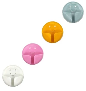 4 Pcs Smiley Cute Plug Hooks Adhesive Socket Power Outlet Wall Organizer Cord - Picture 1 of 4