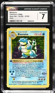 POKEMON CGC 7 NM Blastoise 2/102 1999 Base Set - 1st Edition Rare Holo *4129 - Picture 1 of 3