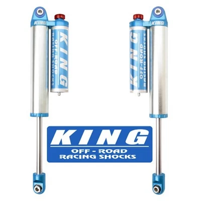 2 King 2.5 Rear Reservoir Shocks w/ Adj - 0-1" Lift 2011-2025 GM 2500HD / 3500HD Foto 1 de 4