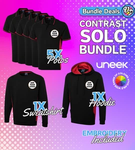 PERSONALISIERTES KONTRAST ZWEIFARBIG BESTICKT ARBEITSKLEIDUNG PAKET INDIVIDUELL UNISEX - Bild 1 von 13