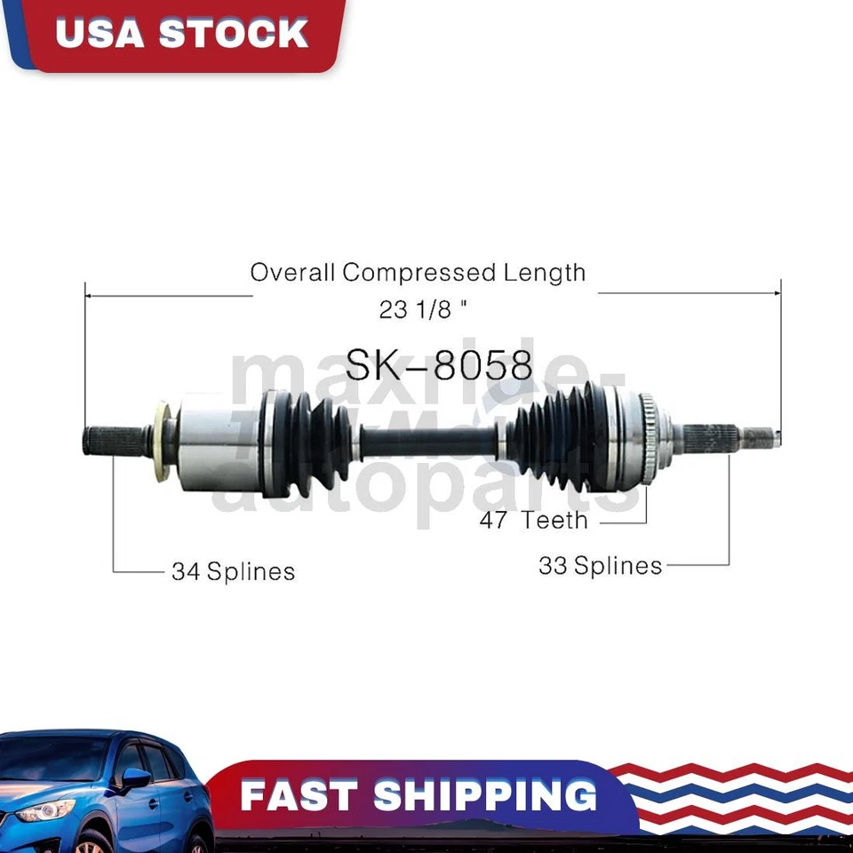 Junta de eje CV del lado del conductor delantero izquierdo compatible con Chevrolet Optra 2004 2005 2006 2007 Foto 1 de 1