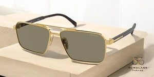 PRADA PR A57S 5AK90F Gold Light Brown 58 mm Men's Sunglasses - Picture 1 of 2