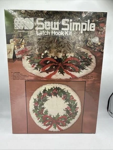 VINTAGE Nähen einfache Riegel Haken Kit Weihnachten versiegelt J105 Strick Urlaub Teppich Rock - Bild 1 von 12
