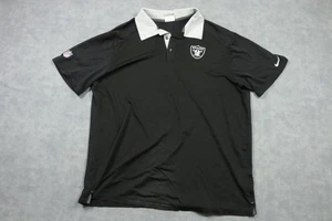 Camisa Polo Las Vegas Raiders Para Hombres XL Negra Blanca NFL Fútbol Nike Dri Fit - Imagen 1 de 11