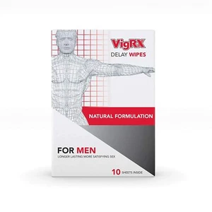 VigRX Desensitizer Delay Wipes Natural Formulation for Men 10 Count Box - Picture 1 of 4