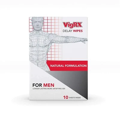 VigRX Toallitas Desensibilizantes Retardo Formulación Natural para Hombres Caja de 10 Cuentas 12/25 Foto 1 de 4