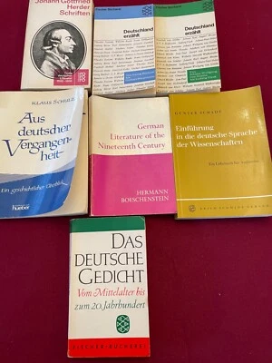 Bundle of 7 German University level study books, literature and history used - Image 1 of 3