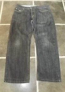 BESTE JEANS RAW DENIM INDIGOBLAU BUTTON FLY W32 L26 VERKÜRZTES BEIN 100% BAUMWOLLE - Bild 1 von 3