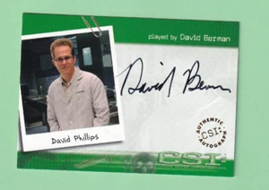 CSI series 1 autograph card CSI-A7 David Phillips - David Berman - Picture 1 of 2