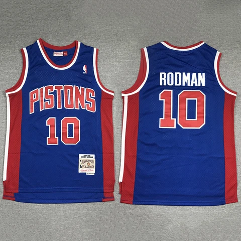Dennis Rodman #10 Detroit Pistons 1988-89 throwback stitched Cover