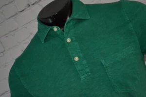 46721-a J.Crew Golf Polo Shirt Christmas Green Garment Dye Size Medium Mens - Picture 1 of 7