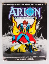 RARE Arion: Lord of Atlantis Comic Store Promo Poster, 21" x 17", 1982, No Folds