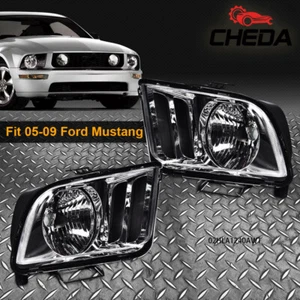 Fit For 2005-2009 Ford Mustang Headlights Headlamp Replacement Pair Left+Right - Picture 1 of 12