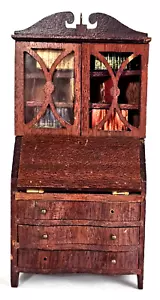 Vintage Miniature Dollhouse Secretary Desk w/ 3 Drawers (FLAW) Missing Parts - Picture 1 of 7