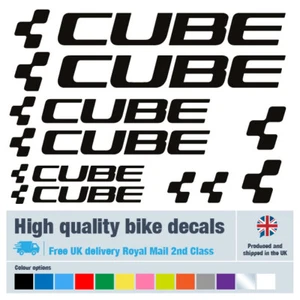 Cube bike labels / decals with free bike protection (25 pack) - 20+ colours - Picture 1 of 27