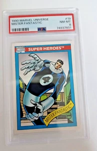 1990 Marvel Universe Series 1 Mister Fantastic Trading Card #19  PSA 8 - Picture 1 of 2