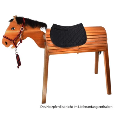 L-Sport Set Halfter Strick und Schabracke für Holzpferd LIMITED EDITION black...