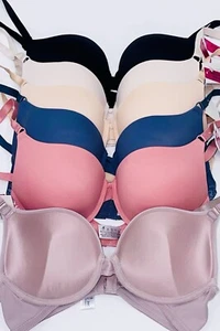 6 Pack Extreme Double Push Up Add 2 Cup Size Push Up Bra Extreme Free Return 34C - Picture 1 of 11