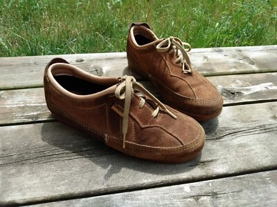 Vintage Cougar Shoes Brown Womens Size 7-7.5? Gum Soles Tie Lace Up Retro - Image 1 of 4