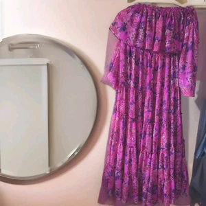 Misa Los Angeles Maxikleid Mila Blumen Größe L - Bild 1 von 5