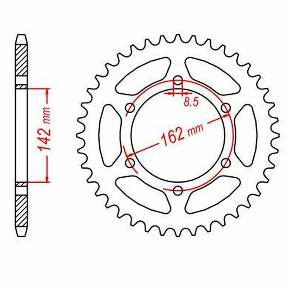 MTX Rear Sprocket 48T for Suzuki PE175 1980 >520  - Imagem 1 de 1