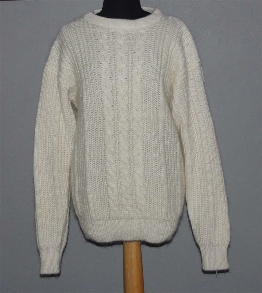 ¿De colección? Suéter Acrílico Mohair Tejido Grueso Blanco Off-Kobe Wms M/L Impecable Foto 1 de 1