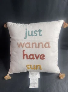Decorative Toss Pillow (16x16) - Room Essentials -Just Wanna Have Sun - Picture 1 of 6