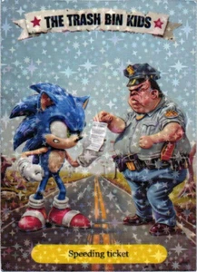 Speeding Ticket Trash Bin Kids Trading Card - Picture 1 of 4