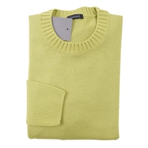 Cruciani Chartreuse Green Merino Wool Crewneck Sweater S (Eu 48) NWT - Picture 1 of 5
