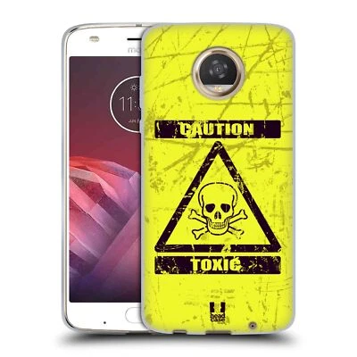 HEAD CASE DESIGNS HAZARD SYMBOLS SOFT GEL CASE FOR MOTOROLA PHONES - Image 1 of 4