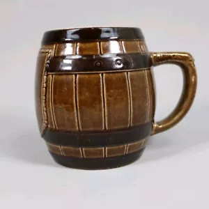 Taza de bar vintage en forma de barril cerveza café piedra cerámica - Imagen 1 de 12