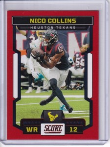 Houston Texans Nico Collins 2023 Score RED Parallel 
