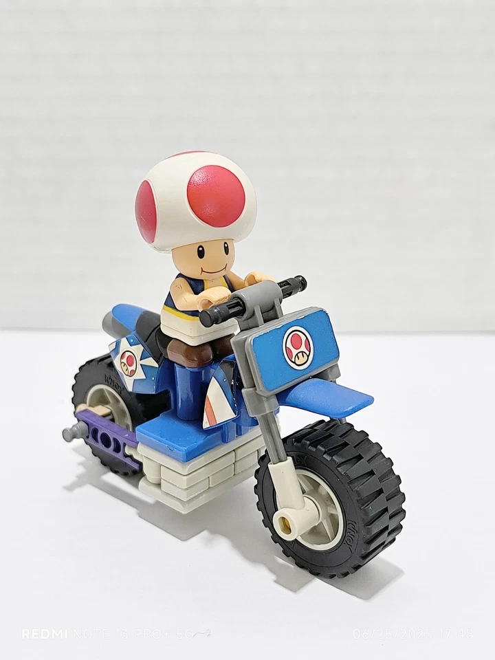 K'NEX Nintendo Mario Kart Wii Toad Motorcycle 🏍️ Bike Blue 🔵 Good Condition - Image 1 of 4