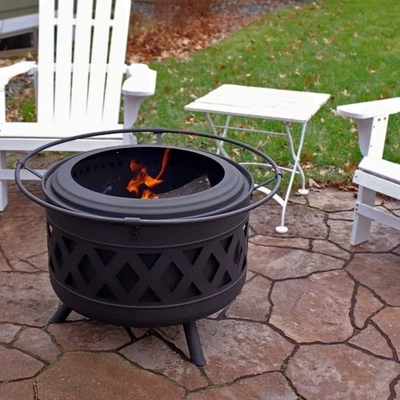 30 in Crossweave Smokeless Wood-Burning Fire Pit with Poker by Sunnydaze - Image 1 of 4
