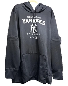 New York Yankees MLB Nike Therma-Fit Black Hoodie Hooded Sweatshirt Sz 3XL NWT - Picture 1 of 11
