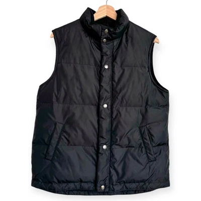 Chaleco acolchado Roots Athletics negro relleno de plumón forrado de lana bolsillos para hombre talla M Foto 1 de 4