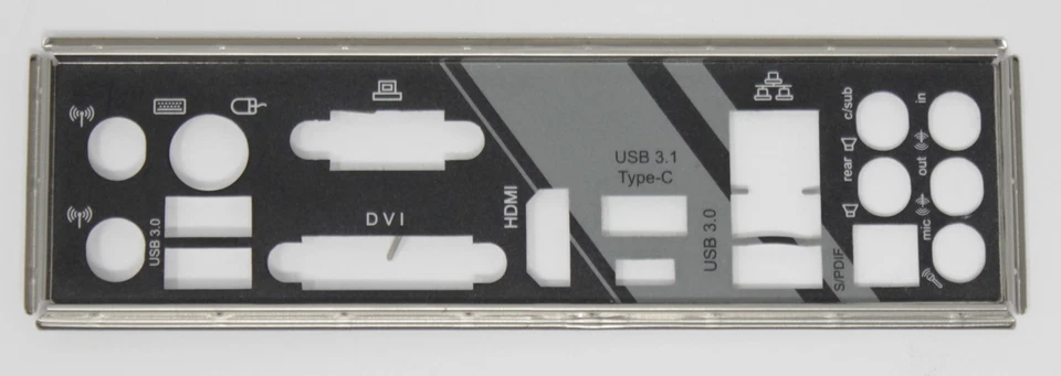 ASRock Z370 Extreme4 - ATX Blende Slotblende IO Shield Slotblech (#11837) - Bild 1 von 1