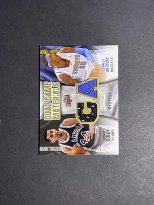 Materiales de juego doble cubierta superior Carmelo Anthony George Gervin #/150 DG-GA 2009-10 Foto 1 de 2