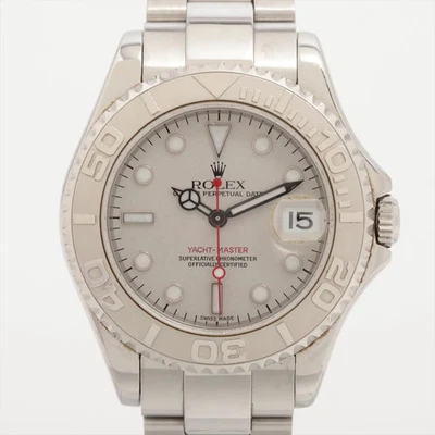 Rolex Yacht‑Master 168622 PT×SS SS AT Silver-Face 2 Extra Links - Image 1 of 4