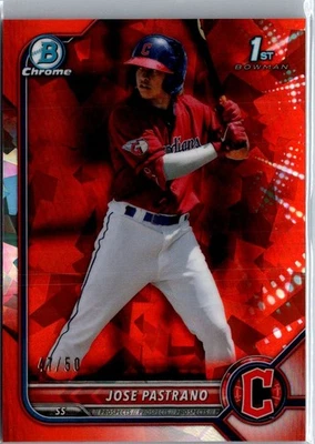 2022 Bowman Sapphire Edition Chrome Prospects Orange /50 Jose Pastrano #BCP-21 - Image 1 of 2