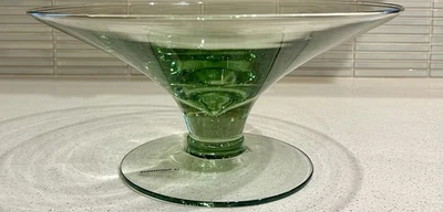 Frutero pieza central de vidrio artístico español acampanado La Mediterranea - 14 pulgadas  Foto 1 de 4