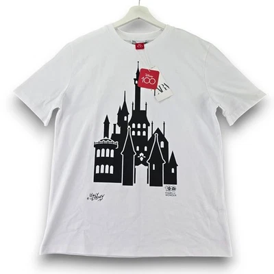 Camiseta Zara x Disney 100 Años de Castillo de las Maravillas Gráfica Para Hombre Talla M Blanca NUEVA Foto 1 de 4