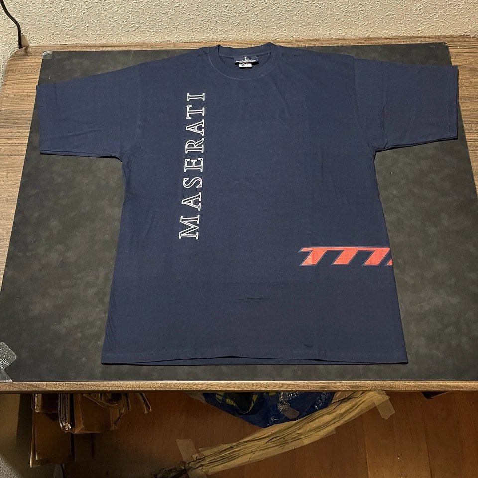 Maserati Trident Racing Shirt Blue Arm Patch Trofeo Original Formula 1 Vintage - Image 1 of 4
