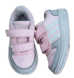 Adidas baby girl pink trainers size UK 6K EU 23 US 6.5K. Easy Fasten Straps - Picture 1 of 7