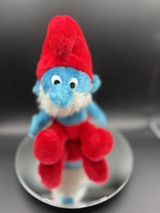 Vintage 1979 Papa Smurf Plush 10” Wallace Berrie & Co Inc Stuffed Animal Smurfs - Picture 1 of 14