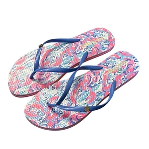 NUEVO Sandalias Chanclas Lilly Pulitzer Estampado Flamenco Verano Playa Piscina Zapatos 9/10 - Imagen 1 de 4