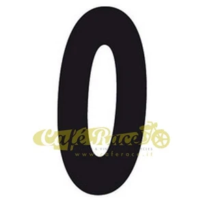 Number 0 Black Table Number Plate Fairing cafe racer Tracker scrambler - Picture 1 of 1